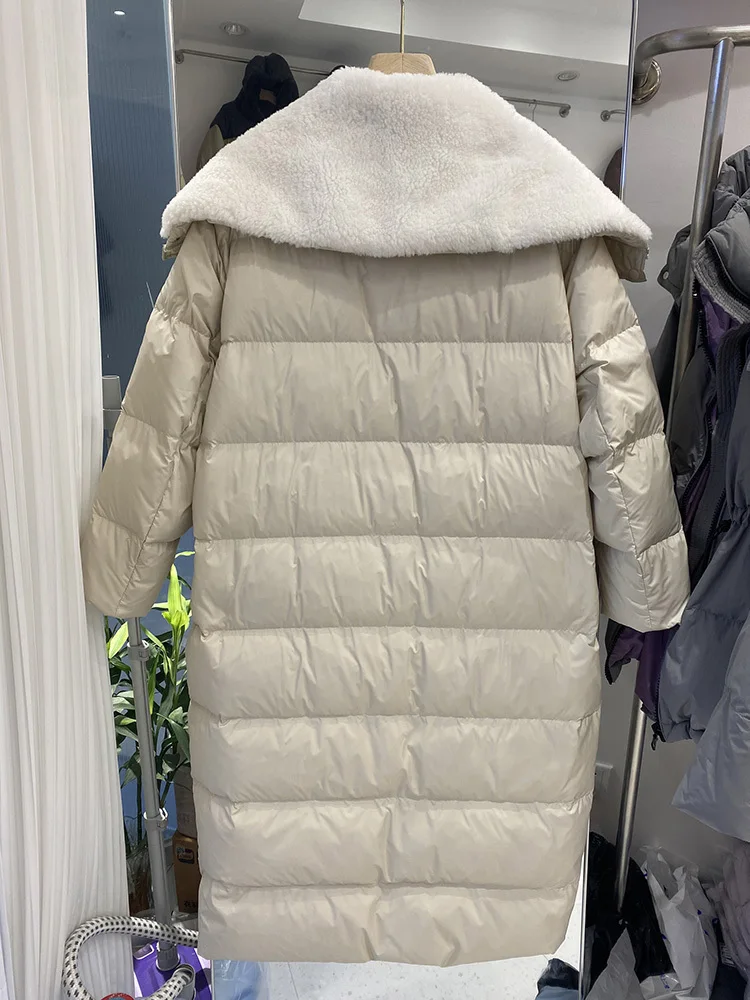 Корейский пуховик для женщин 2024 новый стиль корейская версия длинный толстый