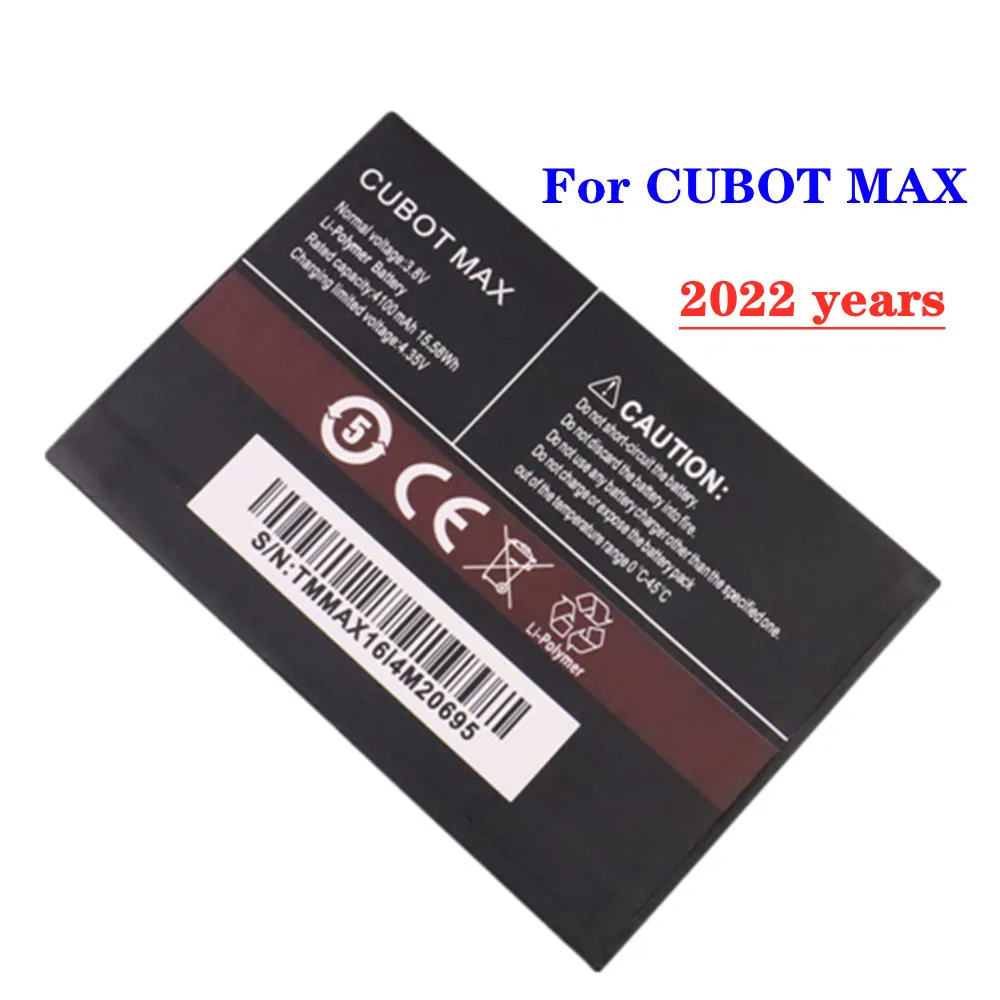 

2022 New 4100mAh High Quality Original CUBOT Battery For Cubot MAX Cell Mobile Phone Backup Batteria Batteries
