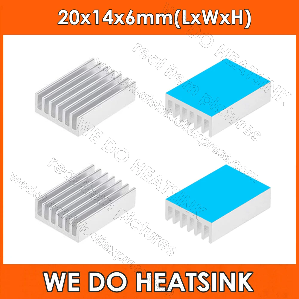 Мы производим радиаторы 20x14x6 мм, алюминиевый радиатор с теплопроводной теплопередающей лентой