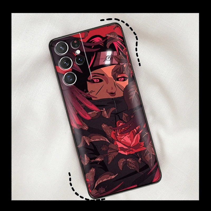 

Japan NARUTO Phone Case For Samsung Galaxy S22 S21 S20 Ultra FE 5G S22 S10 10E S9 Plus Black Back Silicone Cover Funda