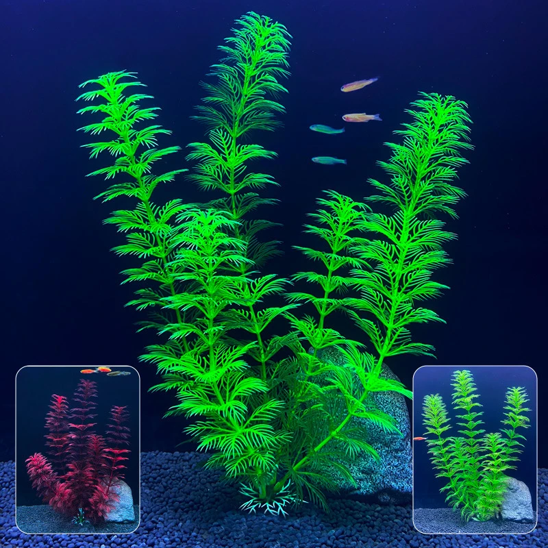 

1pcs Artificial Underwater Plants Aquarium Fish Tank Seaweed Decoration Green Purple Water Grass Viewing Decorations