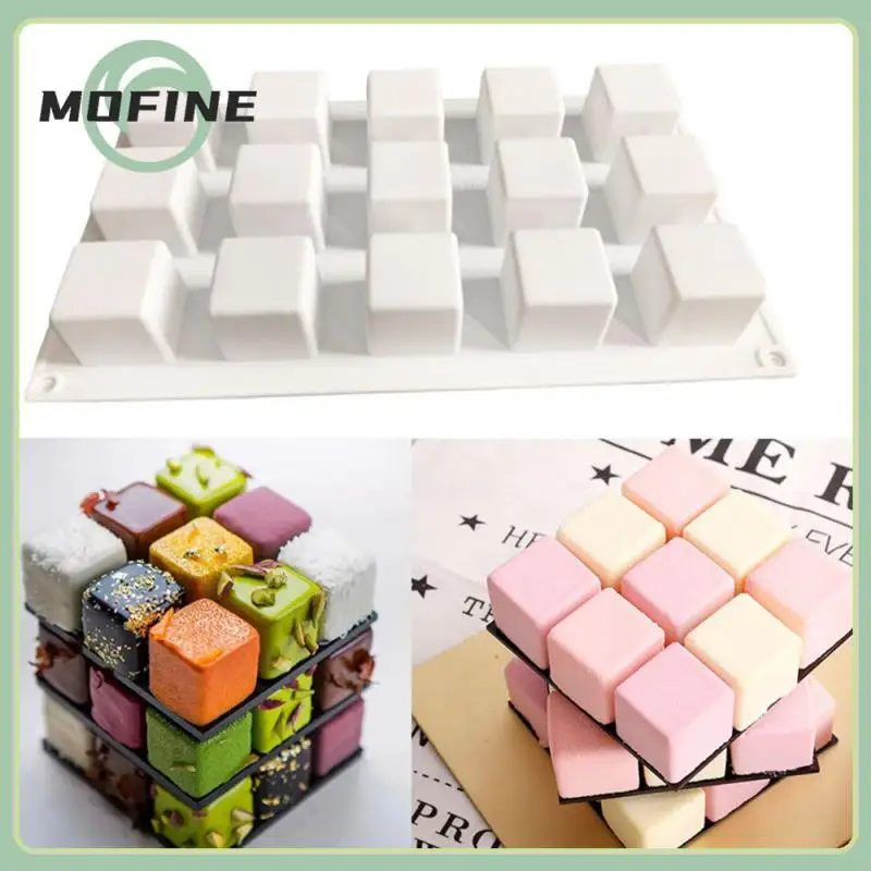

Dessert Mold Silicone Molds Cake Decoration Mold Mousse French Dessert Jelly Pudding Soap Candy Mold Square Silica Gel Cake Mold