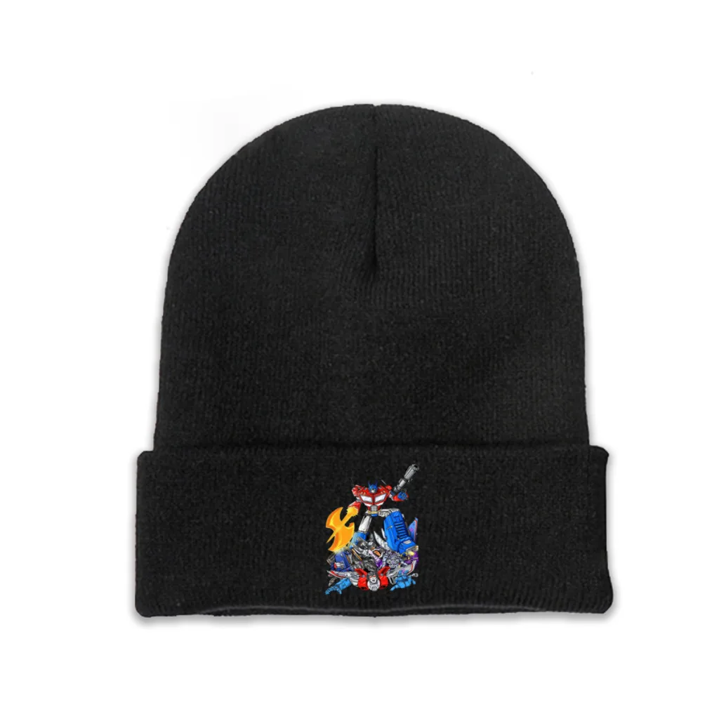 

Prime Victory Skullies Beanie Transformers Science Fiction Action Film Knitted Bonnet Teens Warm Caps Soft Brimless Elastic Hats