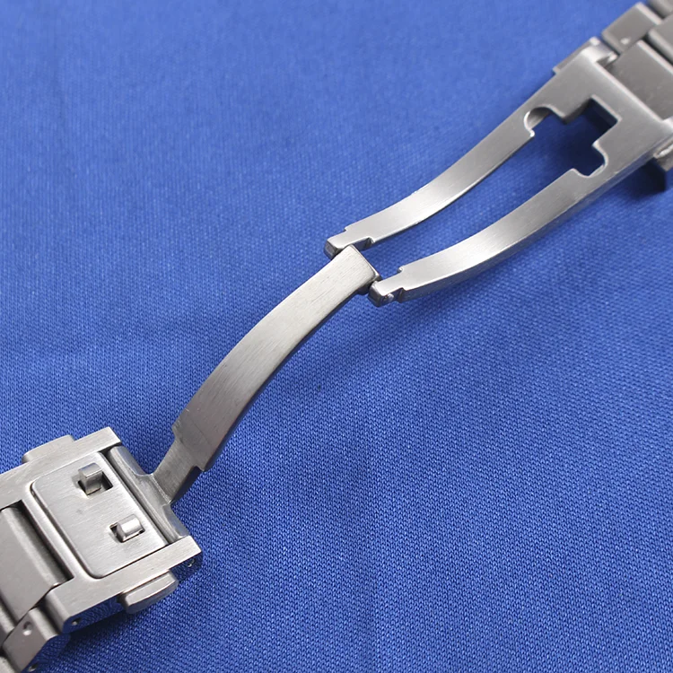 22mm Silver Solid 316L Stainless Steel Watchband For TAG Heuer Carrera Deployment Clasp Curved End Wrist Bracelet