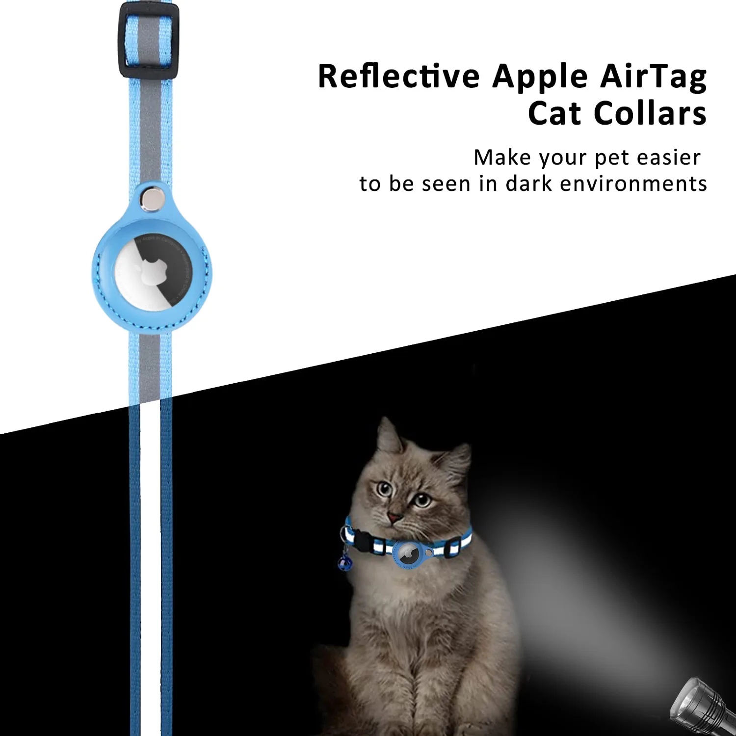 Anti-Lost Pet Cat Collar For The Apple Airtag Protective Tracker Anti Lost Positioning Collar WaterProof Reflective Pet Collars images - 6
