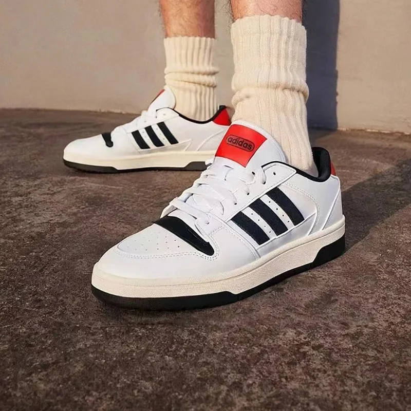 Фото Новые кроссовки Adidas KK1283 в стиле ретро, белые, черные, красные, с цветовыми вставками, легкие, на резиновой подошве, для уличного скейтбординга №5