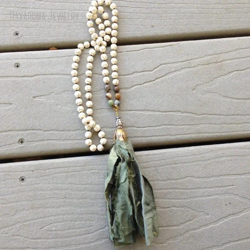 5 шт. зеленое сари шелковая кисточка белая бирюза драгоценный камень бусина