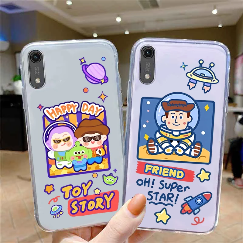 

Disney Toy Story Cute Cool Phone Case For Huawei P50 P40 P30 P20 Lite 5G Nova Y70 Plus 9 SE Pro 5T Y9S Y9 Y6 Transparent Cover