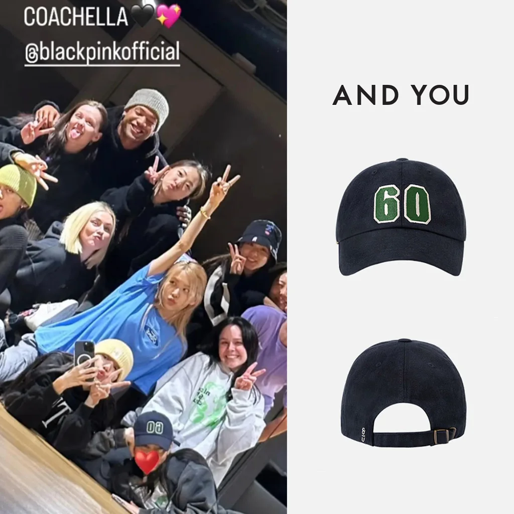 

JENNIE AND YOU Korean Colorful Alphabet Visor Baseball Cap