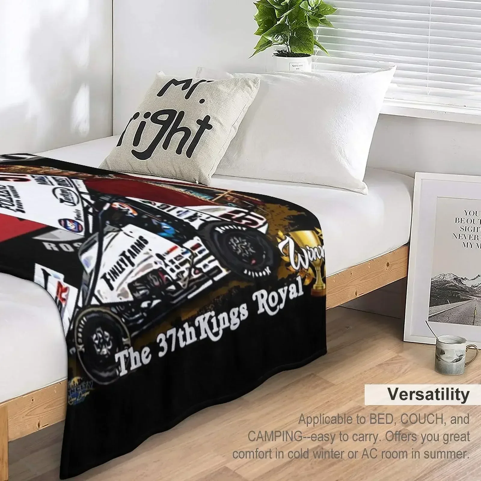 KING KYLE 37th Kings Royal Winner Kyle Larson пледы для декоративного дивана пикника винтажные