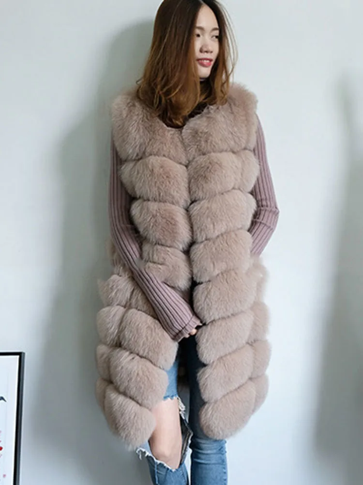 Faux Vest Fur Coat Jacket Artificial Women's Clothing Winter 2022 Fluffy Covered Button Shaggy Sleeveless Outwear