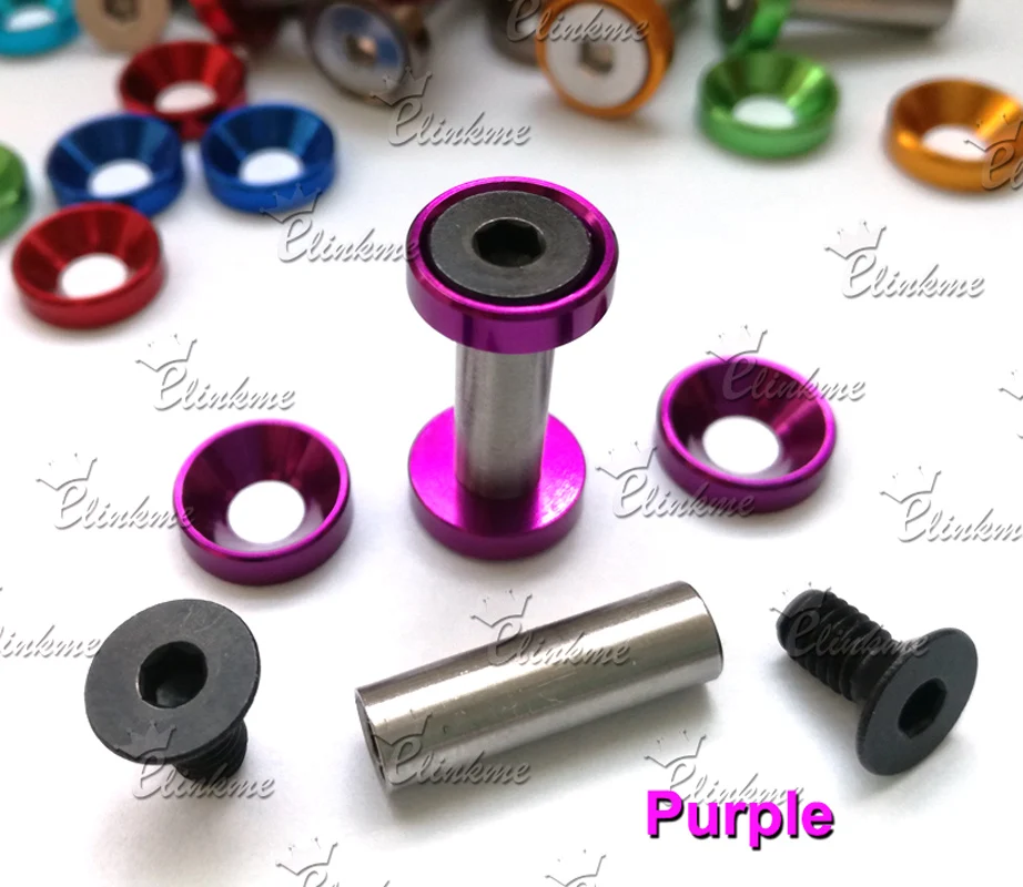 10pcs/lot ,Purple color Stainless steel screw knife scabbard chicago screw Suitable for outdoor tools knife screw DIY