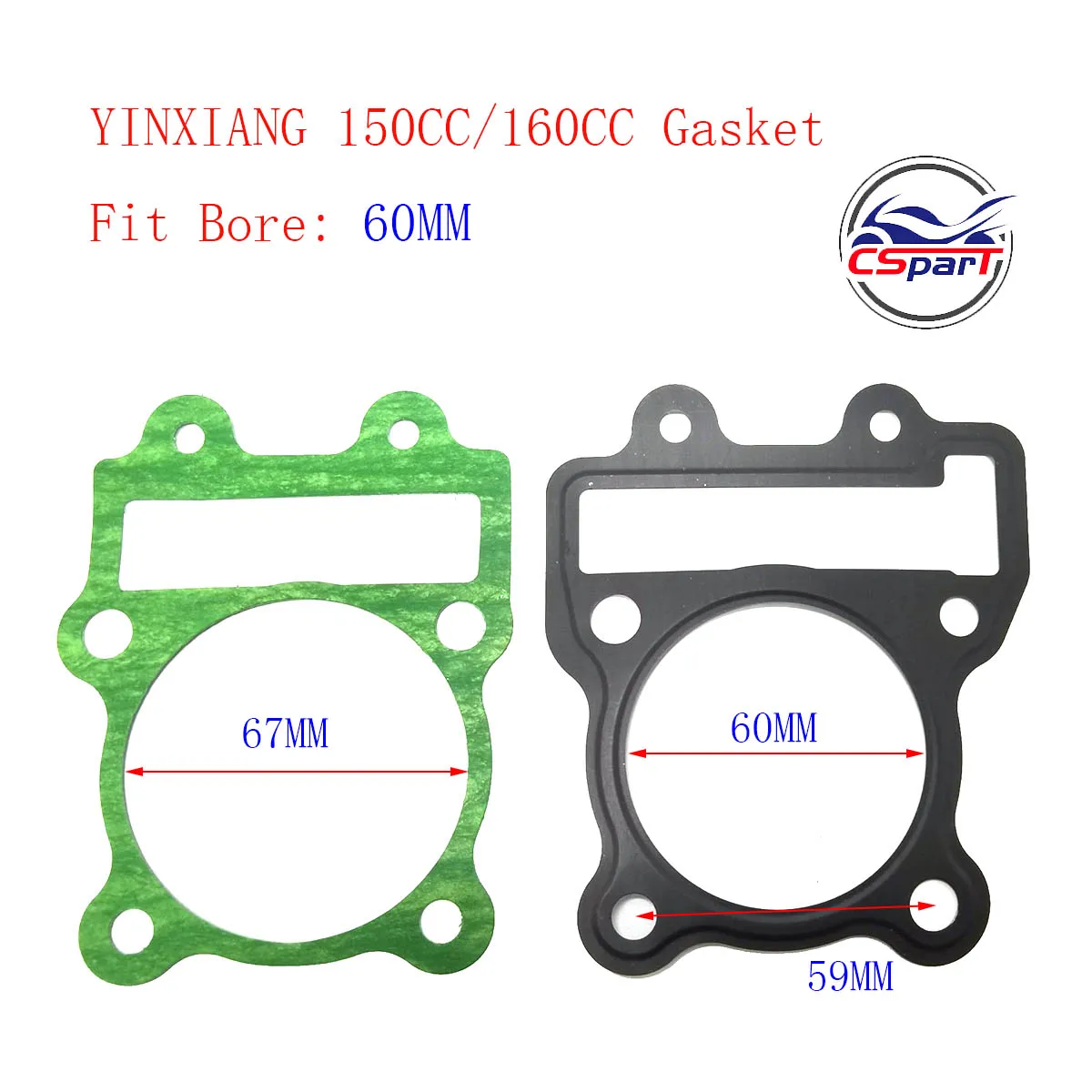 Фото Комплект поршневых колец 60 мм 13 мм YX150 YX160 150CC 160CC 1P60FMJ 1P60FMK YinXiang ZongShen Kaya Xmotos мотоцикл Apollo orion Pit Bikes №2