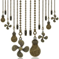 8 pieces bronze pull chains ceiling fan chain extension bronze fan pull chain pendant 12inch with fan light bulb chain