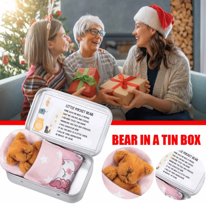

Bear Plush Toys Card Box Kids Children Gift Mini Bubble Bear Birthday Gifts Wedding Party Decoration Acc Valentine'S Day Gift