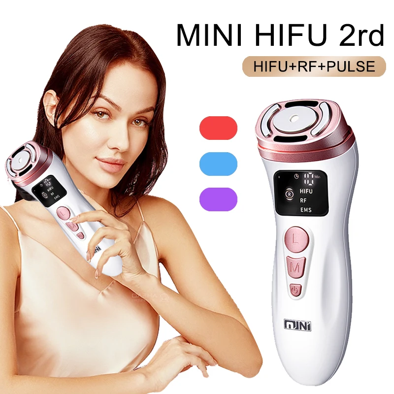 

New Ultrasonic Mini Hifu Facial Profesional RF Skin Tightening Machine EMS Microcurrent Face Lifting Rejuvenating Massage Device