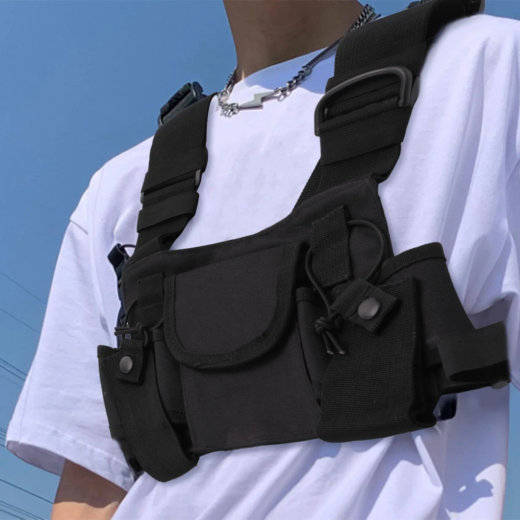 Карманный нагрудный ремень для радиоприемника передний чехол жилет переноски