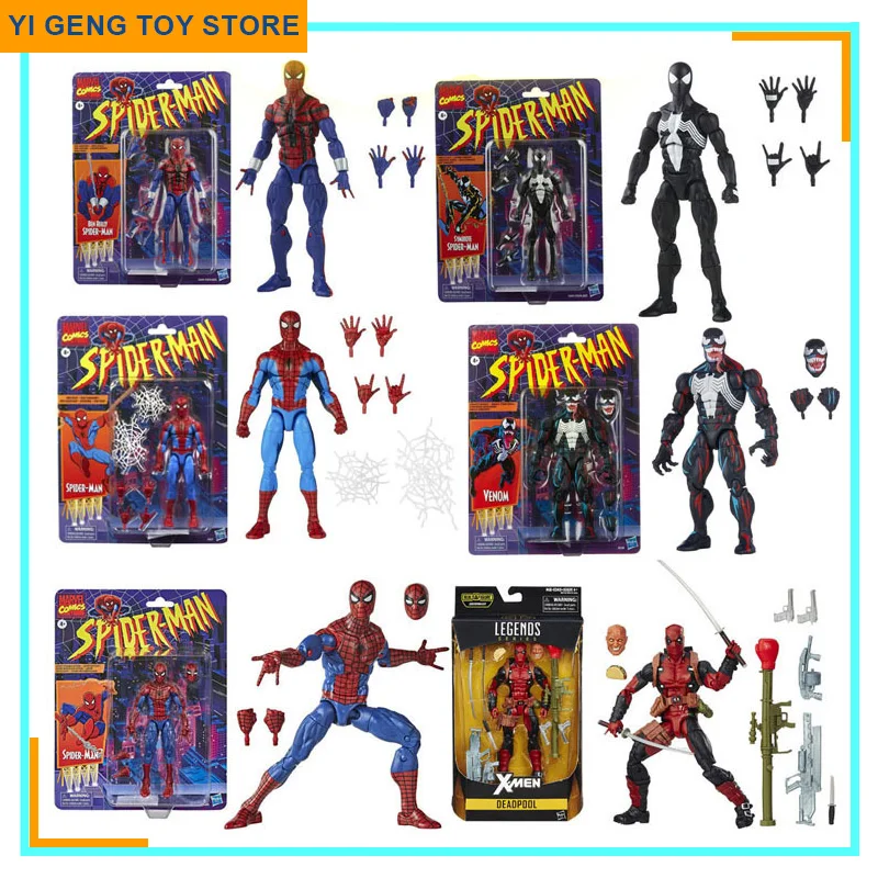 

Ko Marvel Legends Comics Spiderman Ben Reilly Symbiote Spider Man Venom X-Men Deadpool Action Figure Sdcc Limited Model Toys Kid