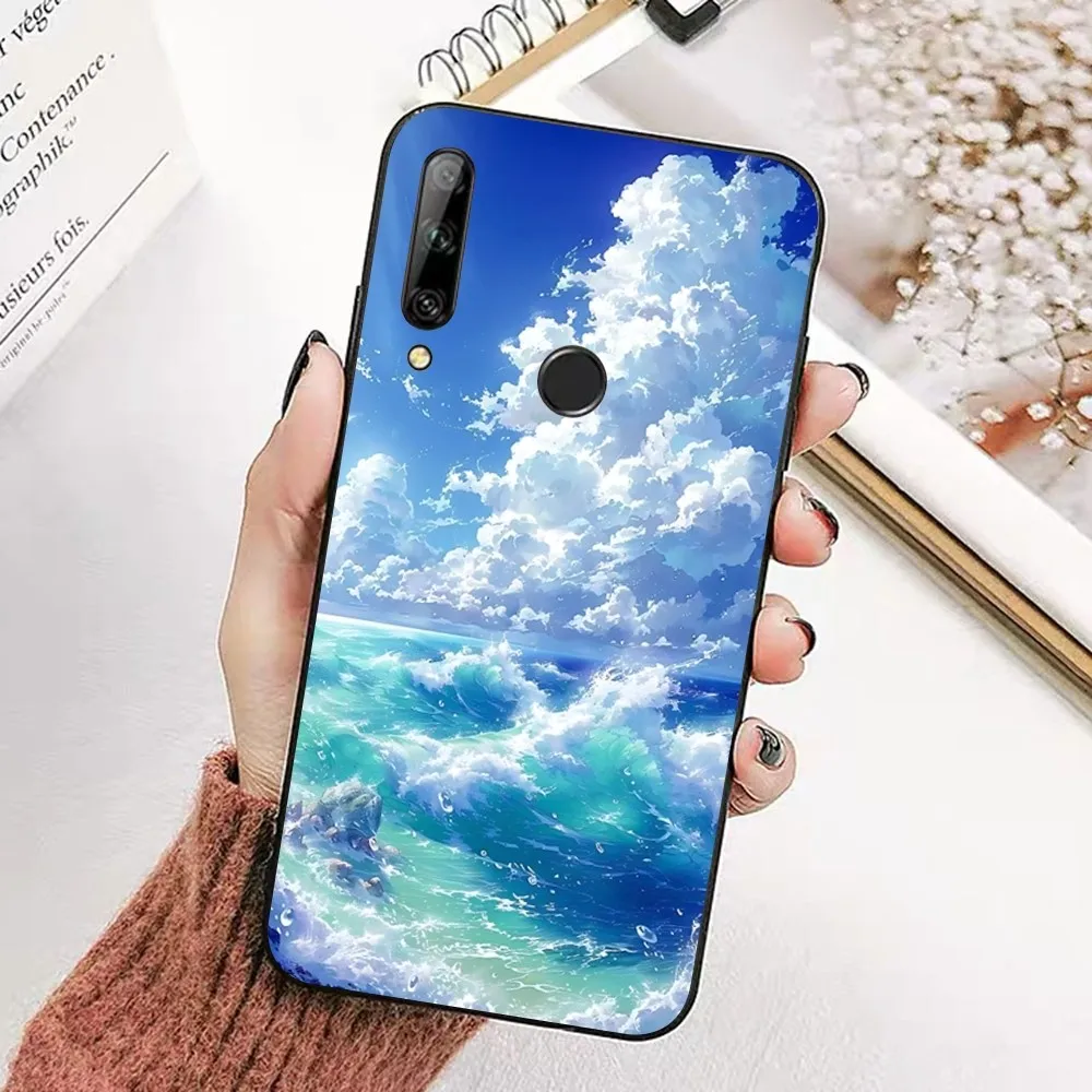 Простой чехол для телефона с рисунком облаков Huawei Honor 10 Lite 9 20 7A 9X 30 50 60 70 Pro Plus