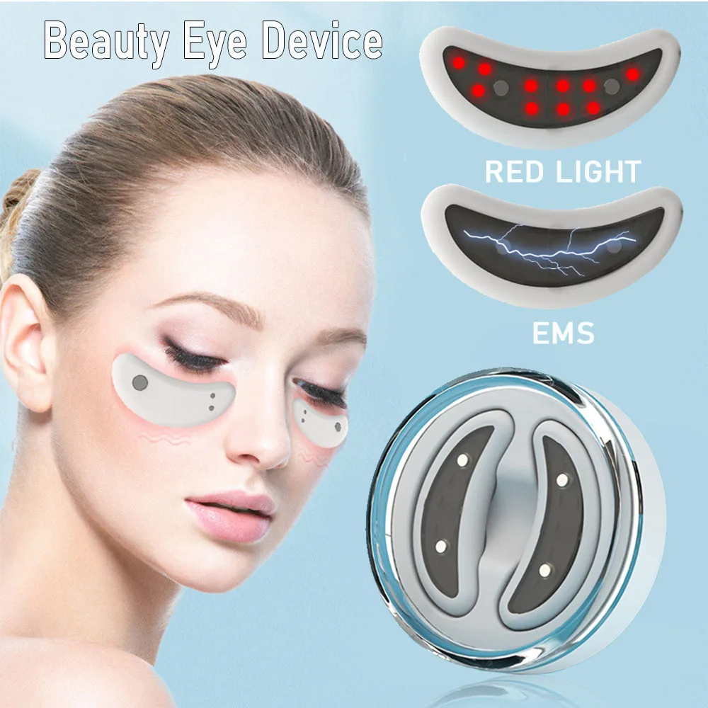 Eye Massager Ems Eyes Beauty Device Red Light Removal Anti Wrinkle Anti Age Dark Circle Removal Therapy Face Lift Portable