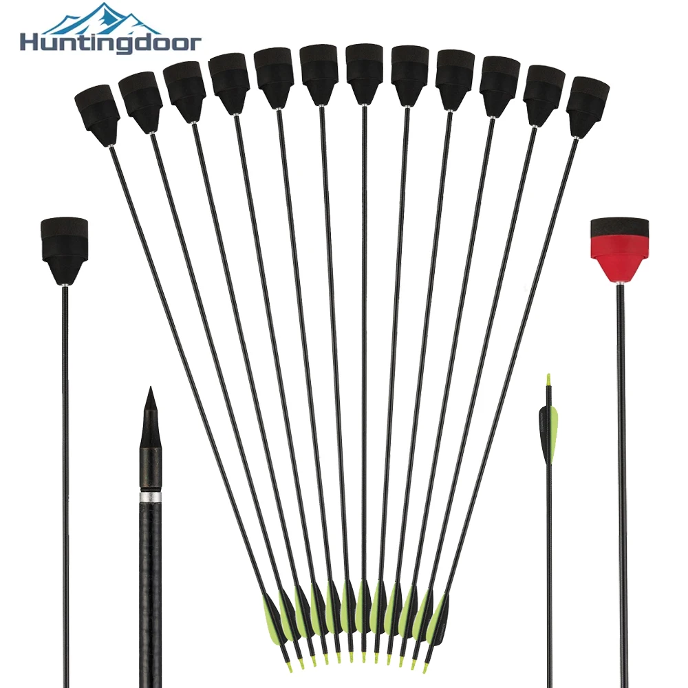 Стрелы из стекловолокна для стрельбы лука с губчатыми наконечниками стрел