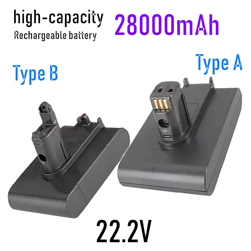 

2022 Voor Dyson 22,2 V 28000Mah Typ A/B Li-Ion Vakuum Batterij Voor Dyson DC35, DC45 DC31 DC34 DC44 DC31 Dier DC35 Dier