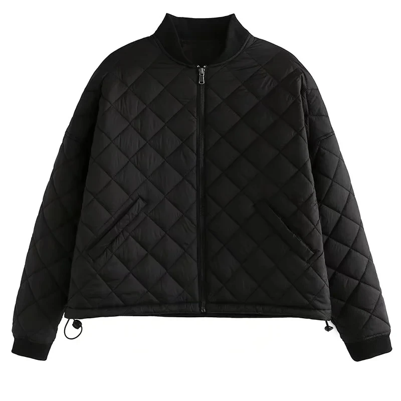 Женские куртки тонкие парки пальто черная верхняя одежда женское клетчатое