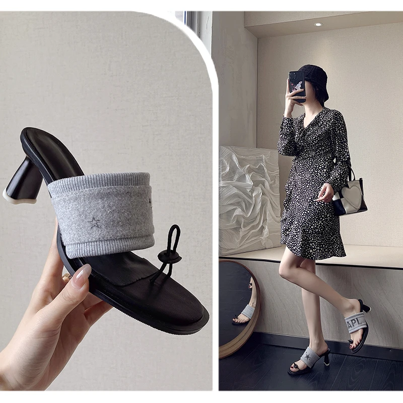 

Women's Sandals Summer 2022 Woman Platform Shoes Comfortable Shoe Trend Slippers Heels Luxury Designer Elegant Medium Heel High