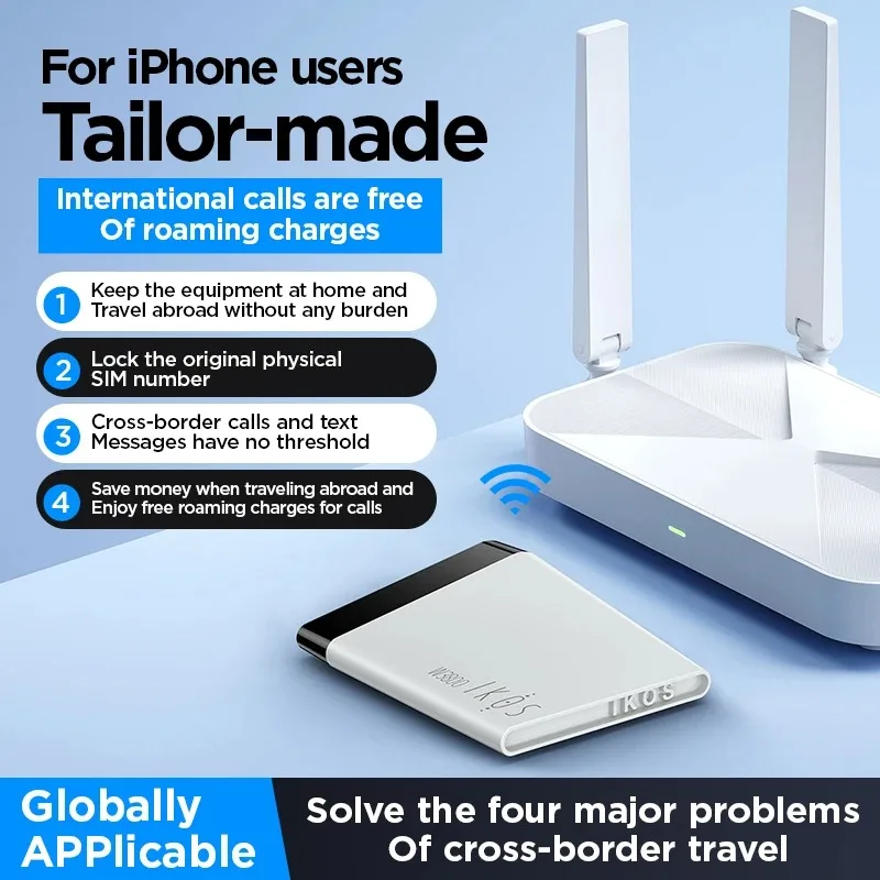 Фото Адаптер для SIM-карты 4G IKOS с функцией бесплатного роуминга для iPhone - сетевой адаптер №3