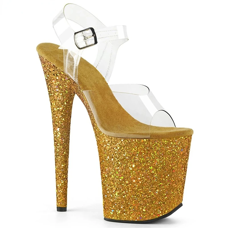 

New 20 CM High Heels Sexy Pole Dance Shoes Stripper Heels Models Party Show Stage Platform Concise Women Sandals