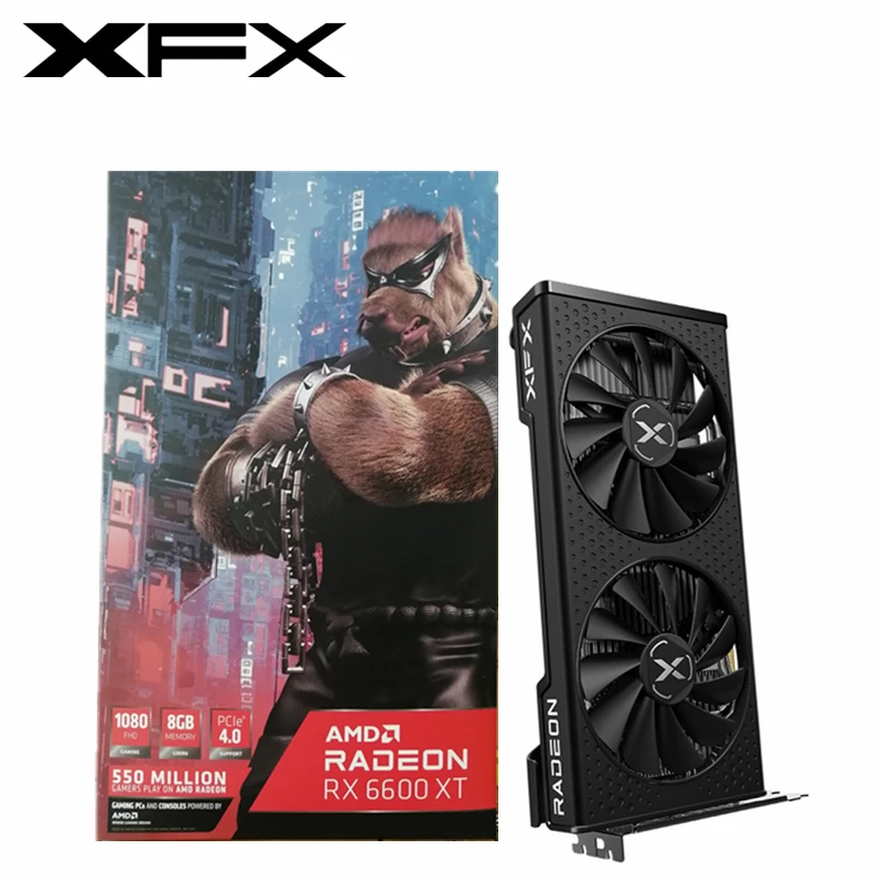 Новая графическая карта XFX RX 6600 XT 6600XT 8 Гб 6650 Radeon RX6600 RX6600XT GDDR6 видеокарты для