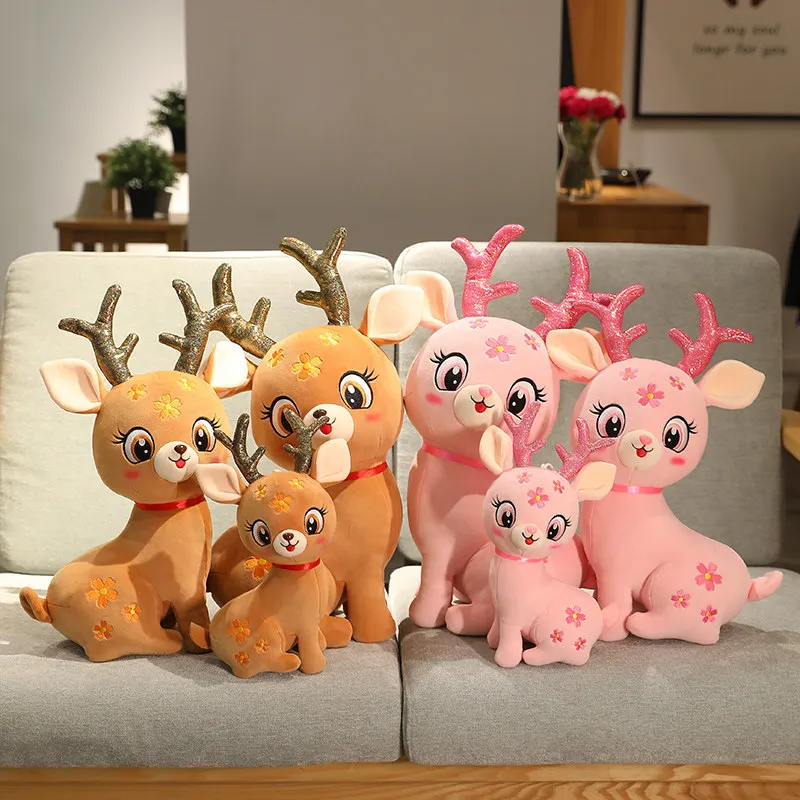 

Милая фигурка оленя, плюшевые игрушки, Сика, олень, кукла, Подушка для сна, украшение, плюшевые куклы, подарок девочке на день рождения, украшение
