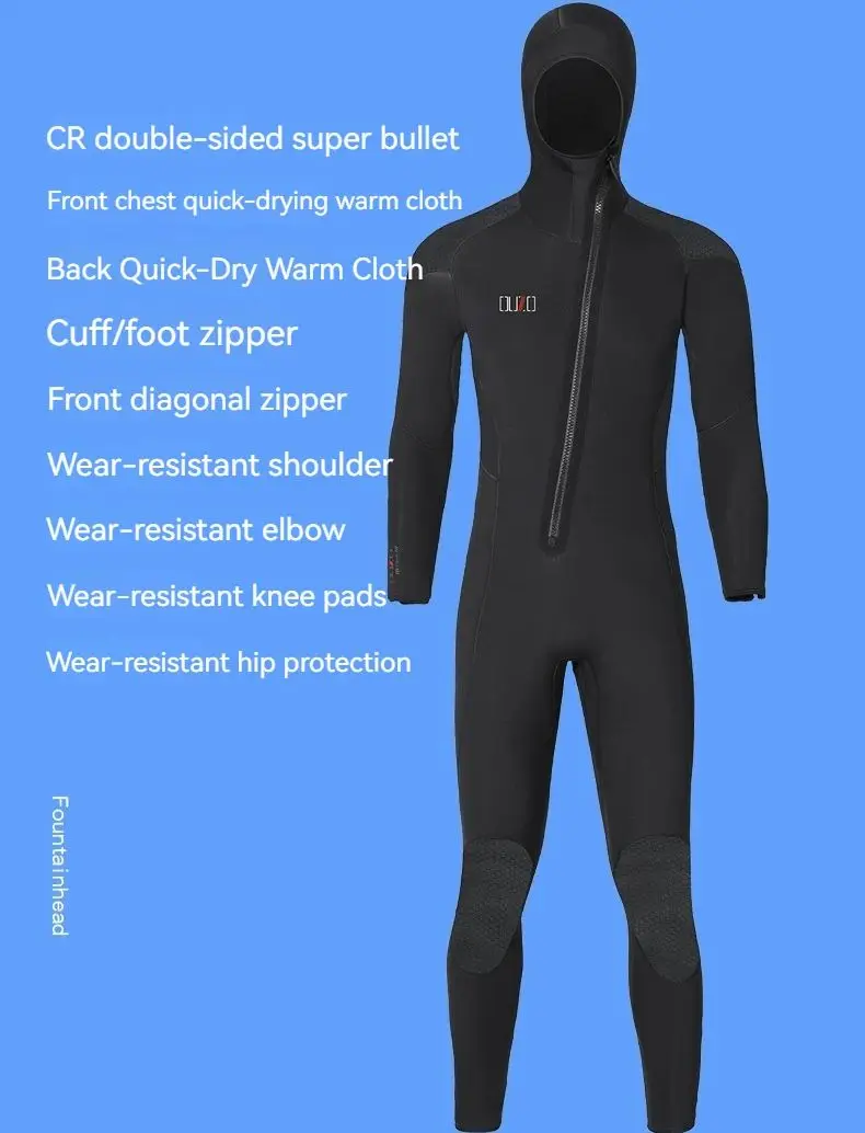 OUZO 5 мм новый гидрокостюм для серфинга утолщенный CR суперэластичный цельный
