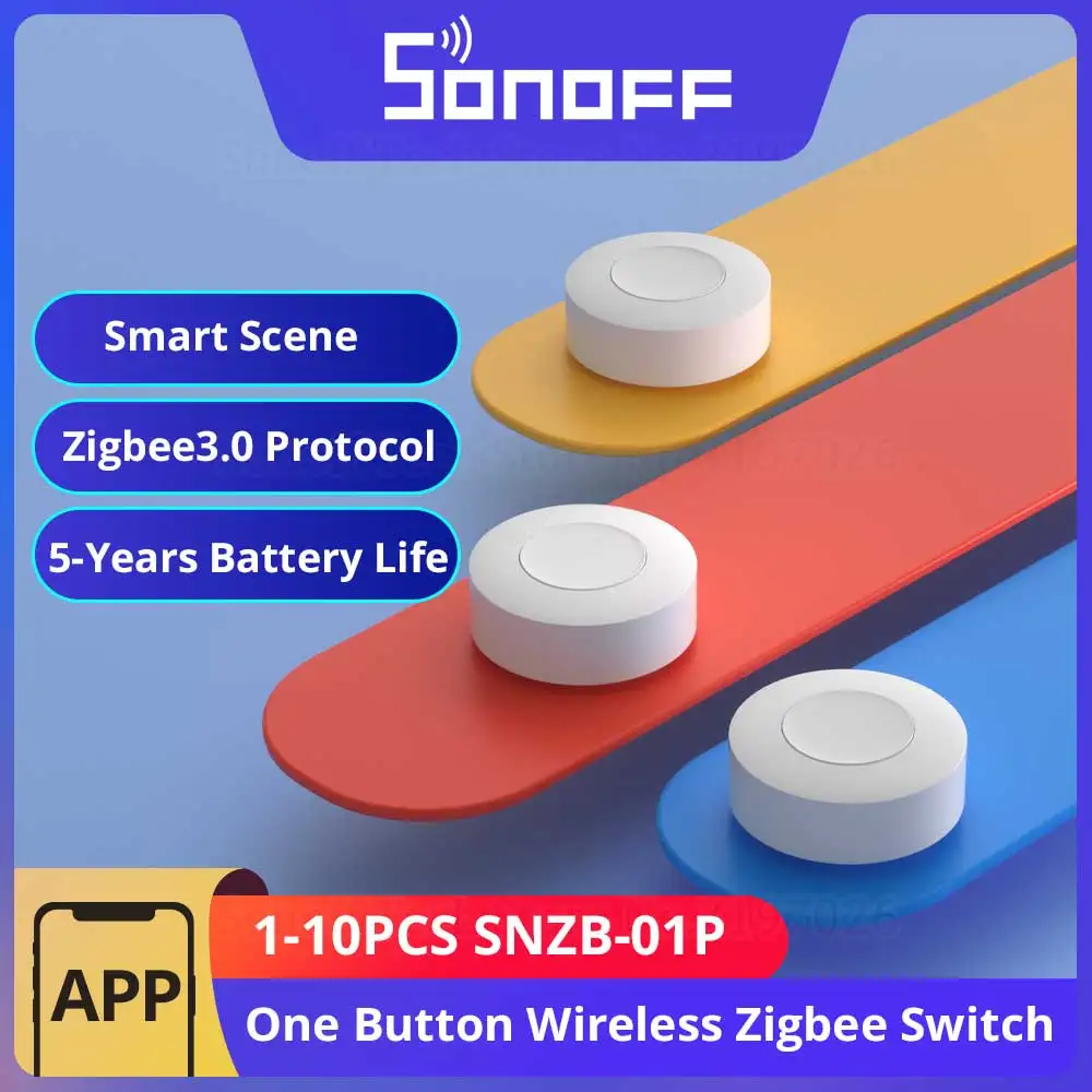 SONOFFF SNZB-01P Smart Zigbee Wireless Switch 1-10 шт