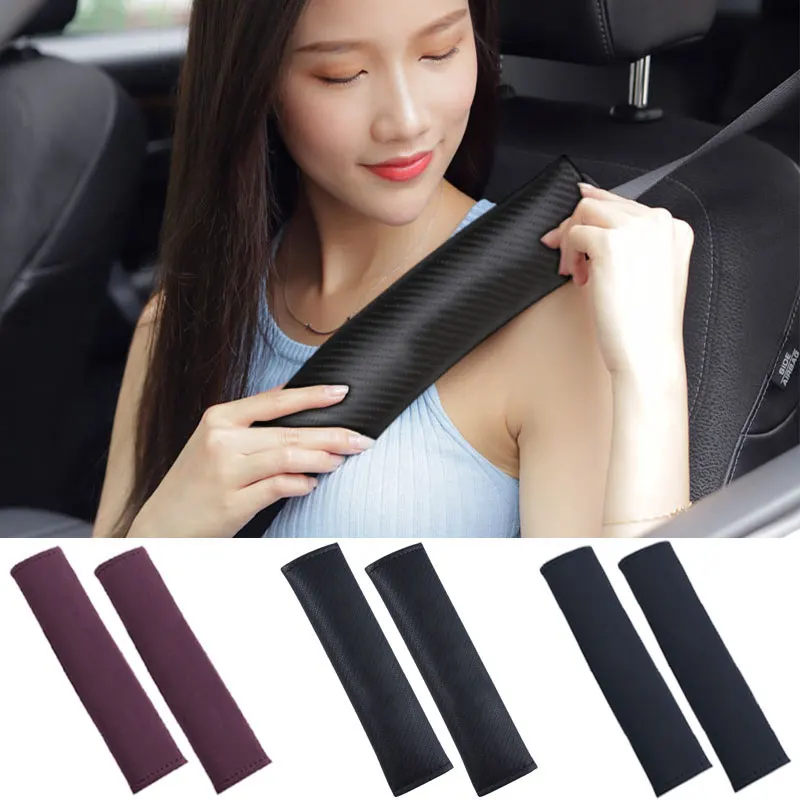 

Car Safety seat belt decorative protective cover with logo For Peugeot 206 207 307 407 408 308 607 508 3008 2008 Accessories