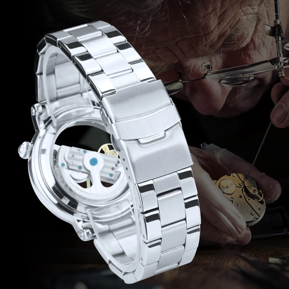 Часы-скелетоны Forsining Мужские механические автоматические Роскошные