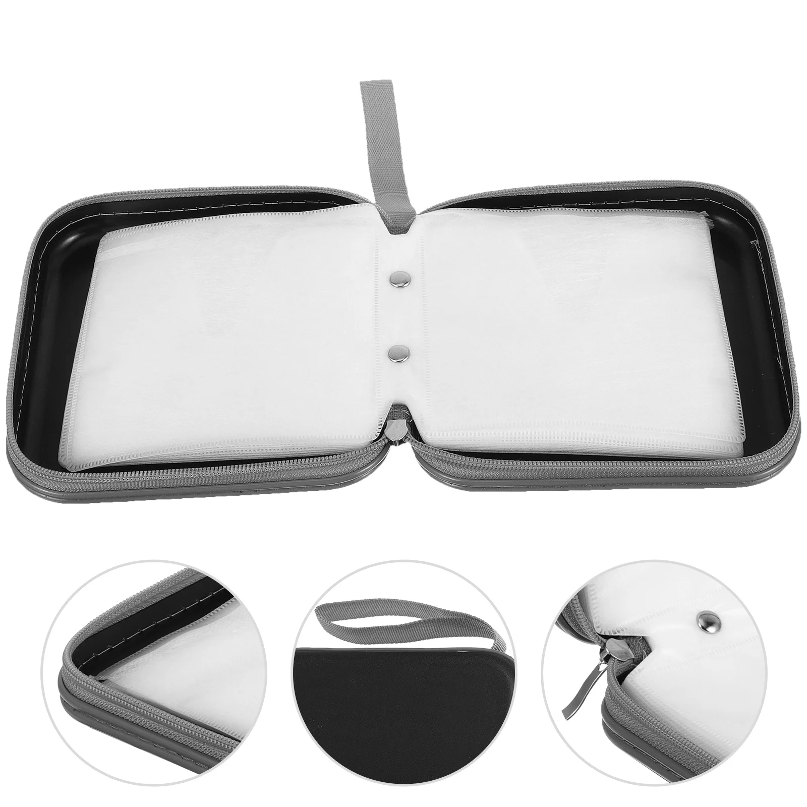 

Bag Portable Storage Case Zipper Plastic Album Case Disc Bag Disc Holder Case