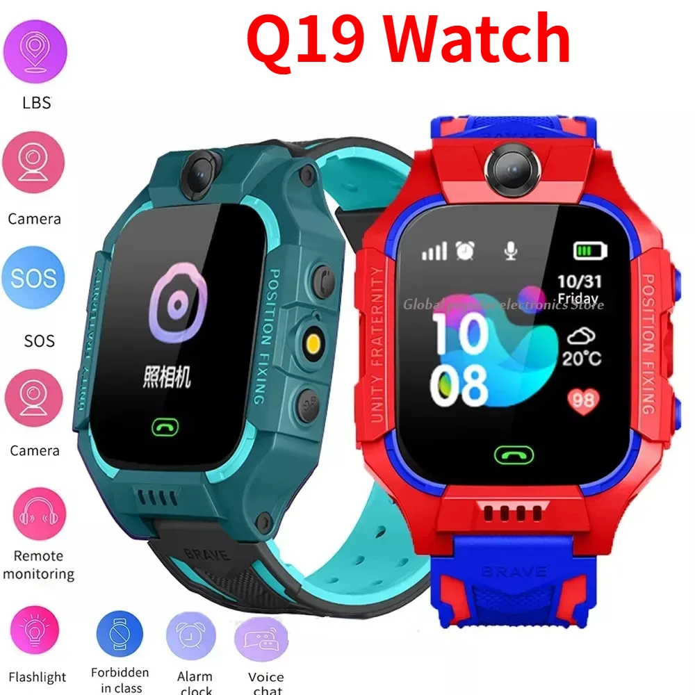 

Smart Watch Phone Children Smart Watch Rotating dual camera Wifi Antil-lost SIM LBS Location Tracker HD Video Call Q19