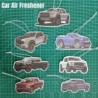 high quality truck air freshener hanging rear view mirror perfume pendant solid paper fit for ram tacoma f150 tundra sierra