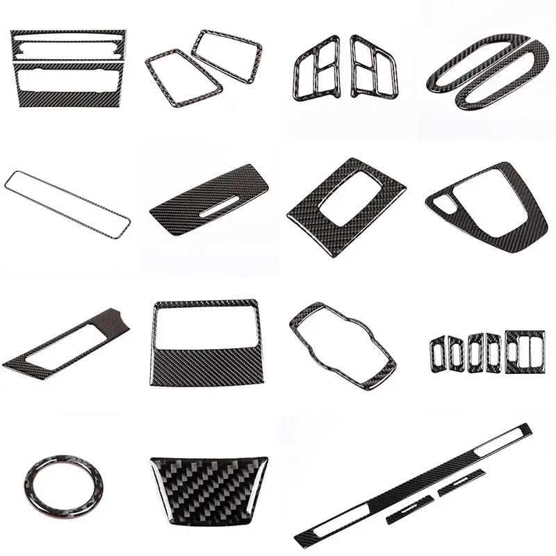 Для BMW 3 серии E90 E92 E93 2005-2012 Мягкое углеродное волокно центральная консоль