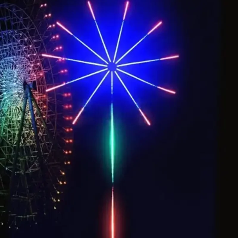 Фото Светодиодная лента RGB, фестивальный фейерверк, стиль с управлением звуком для свадеб, рождественских вечеринок, фотосессий №2