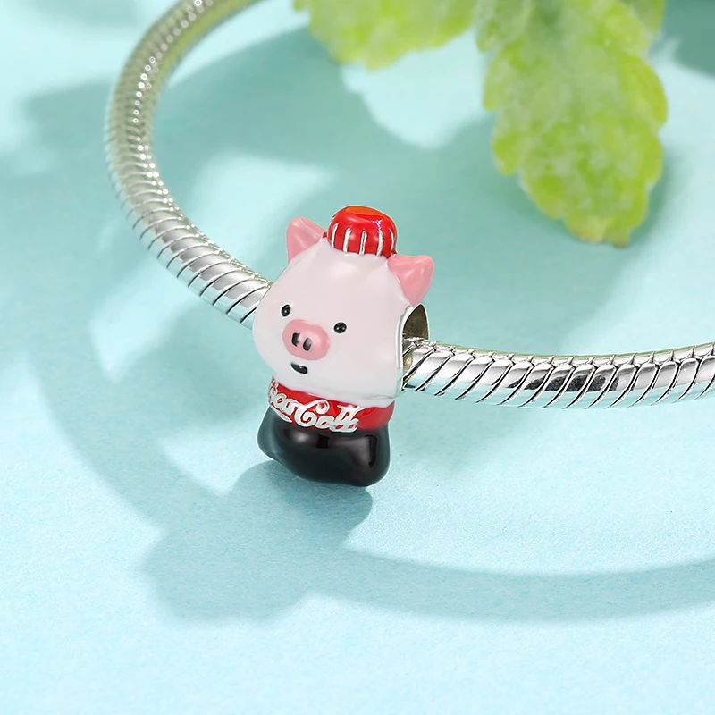 

Серебряные подвески-бусины в форме десерта, шармы, изящный Браслет «сделай сам», подарок, подходит для оригинального браслета, ожерелья, изг...