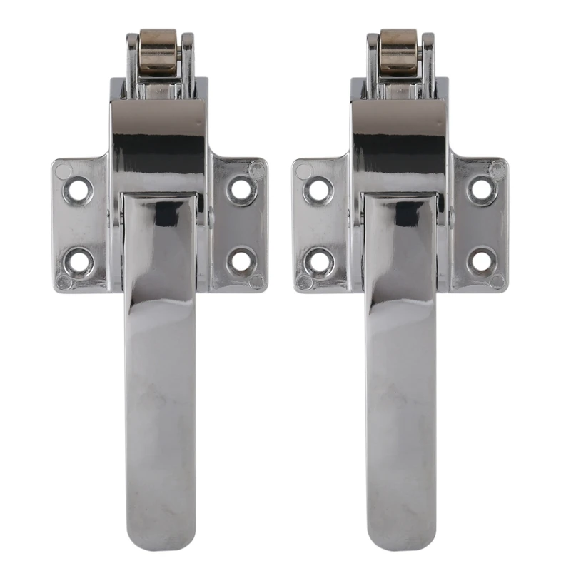 2X Stainless Steel Spring Loaded Walk In Freezer Cooler Door Handle Latch