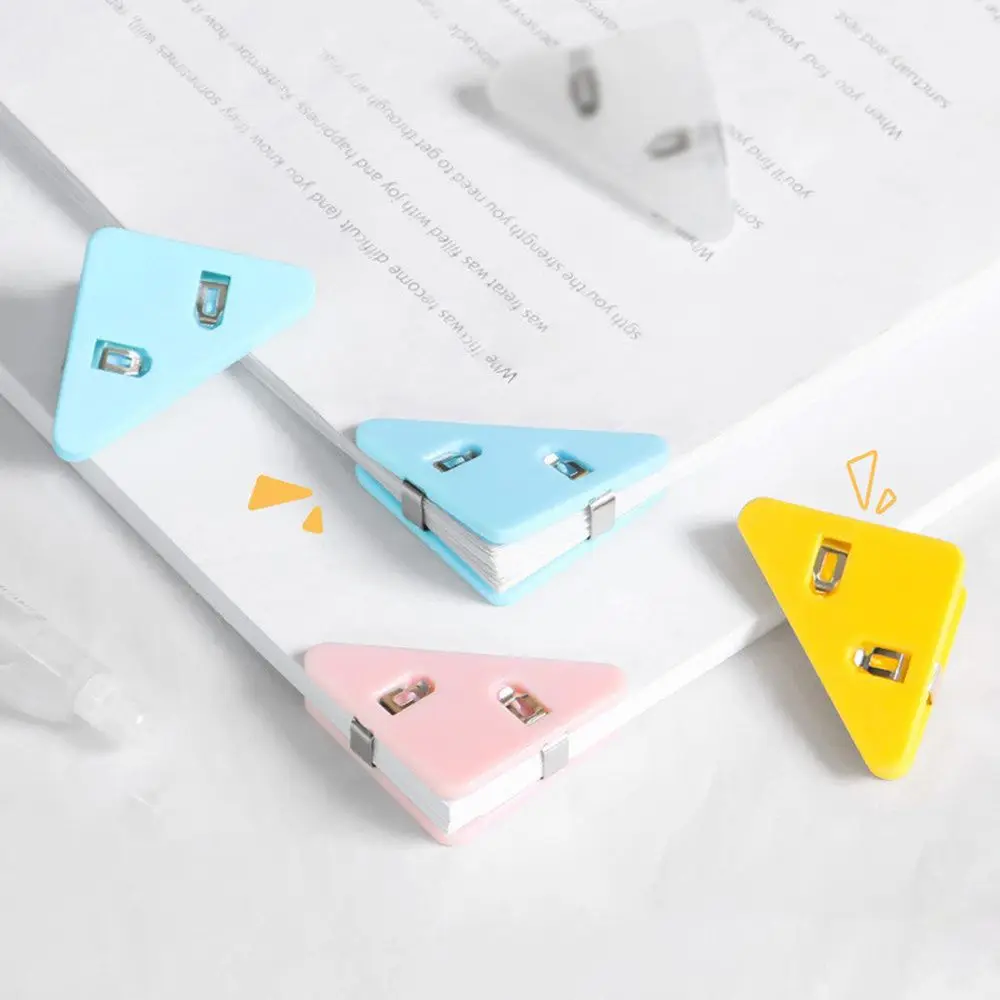 

Accessories Tidy Desk Organizer Office Transparent Triangle Clip Data Storage Test Paper Clip Color Corner Clips