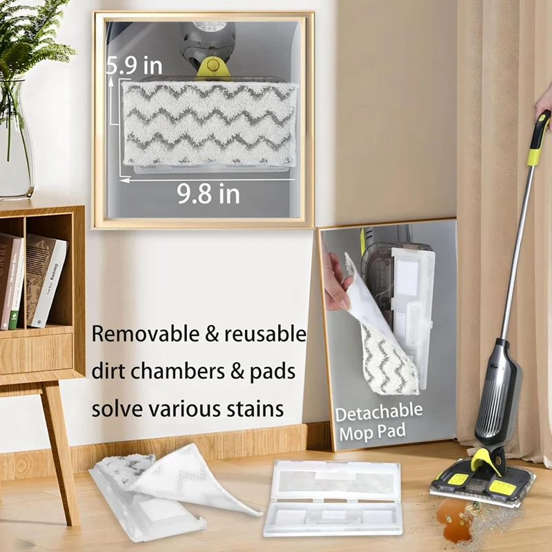 Многоразовые подушечки для вакуумной швабры Shark Vacmop VM252 VM250 VM200 VM190 запасной