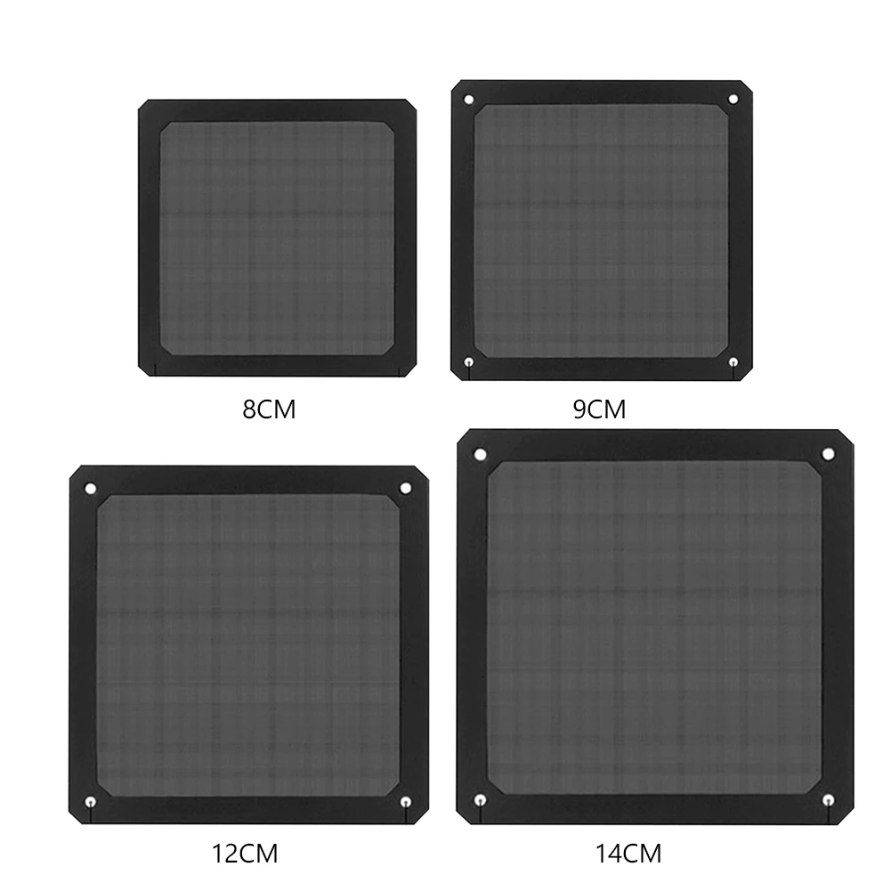 

8-14cm Magnetic Frame Dust Filter Dustproof Mesh Cover Net Guard with Hole for PC Computer Case Cooling Fan Power Supply
