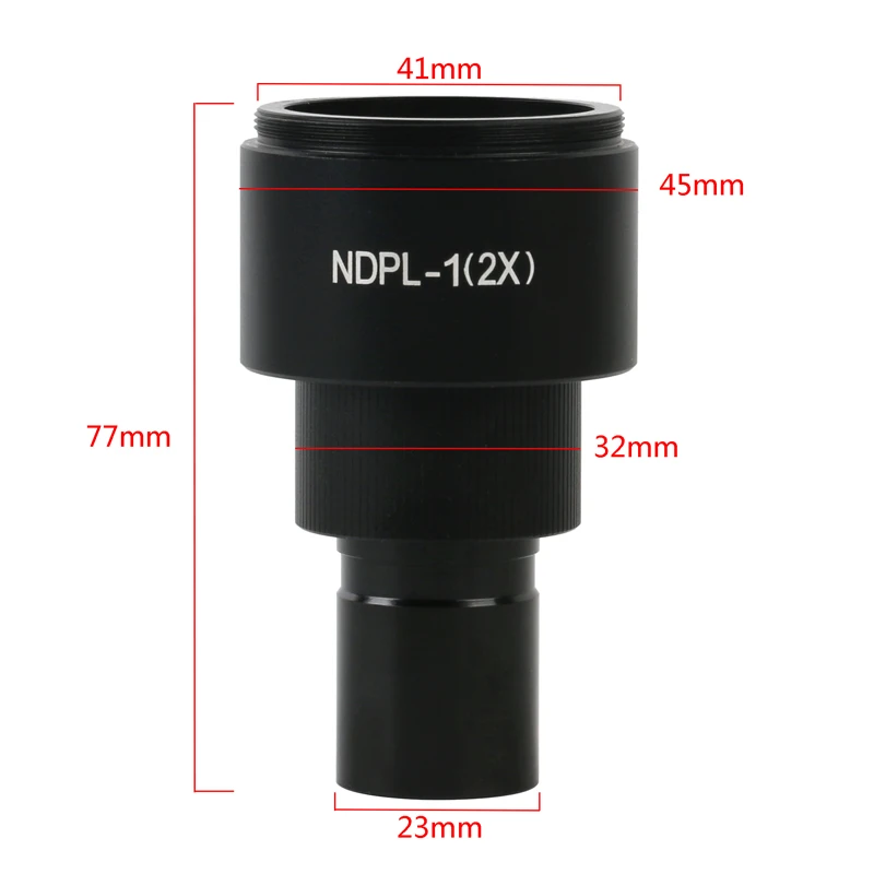 Фото Адаптер NDPL 2X 23,2 мм/30 мм/30,5 мм крепление T2 для микроскопа SLR камеры окуляра объектива адаптер для биологического стерео микроскопа №3