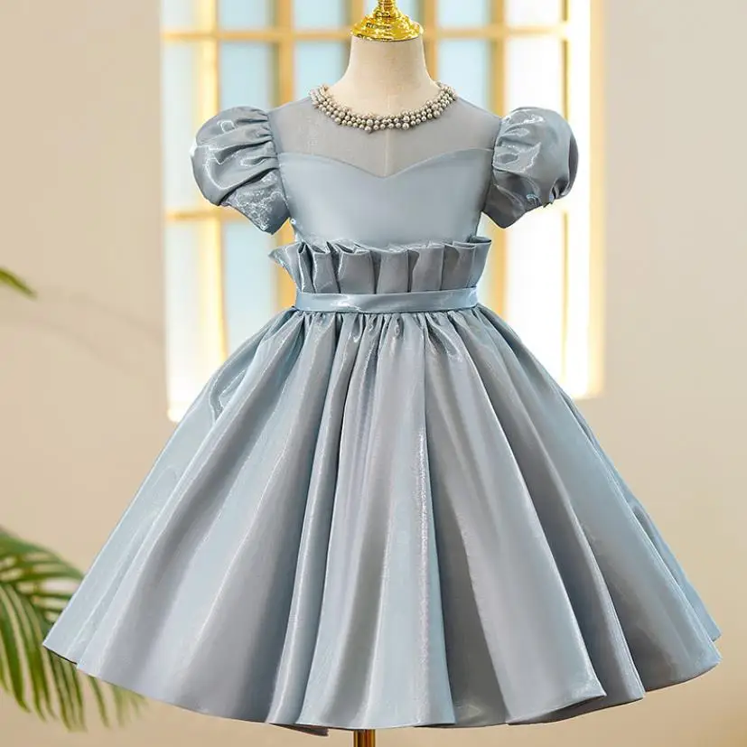 Высококачественное бальное платье с цветочным принтом для девочек, дизайн с бисером, испанское винтажное детское платье для дня рождения, свадьбы, выпускного вечера на Пасху Eid A1620