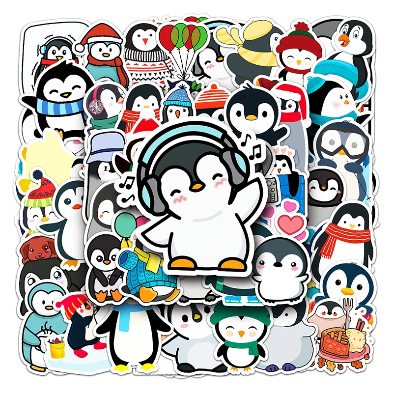 

10/50pcs Cute Penguin Graffiti Stickers Cartoon Decals Children DIY Diary Bottle Suitcase Scrapbook Phone Laptop Bike Sticker