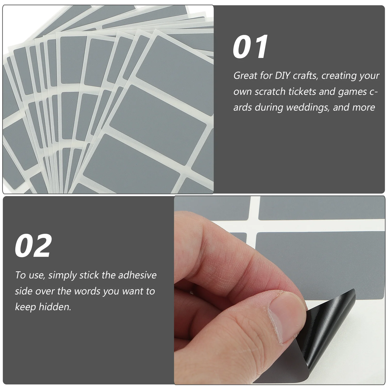 100 шт. наклейки для скретч-карт с подарочной этикеткой серебряные клейкие бирки